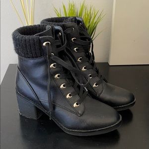 Call It Spring Black Lace Up Boots